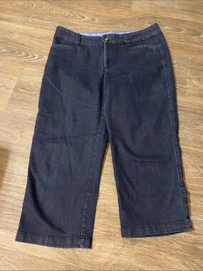 Dockers Ladies Dark Navy Relaxed Capris; size 10